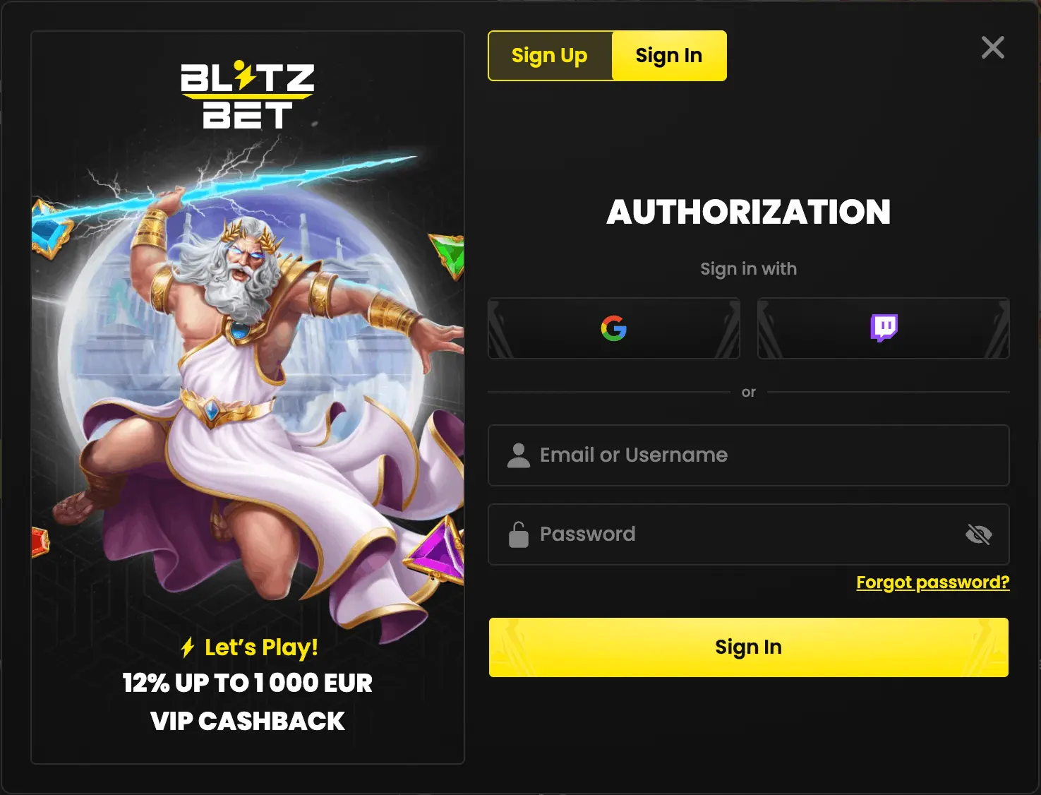 Log in
